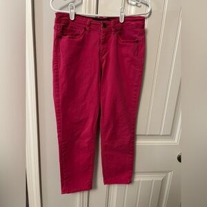 Calvin Klein Jeans Skinny crop size 8, color dark pink